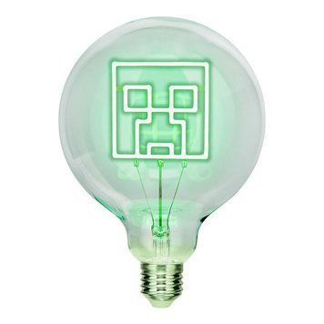 Неонова лампа Paladone Minecraft Neon LED Bulb Creeper 18 cm lamp6334 фото