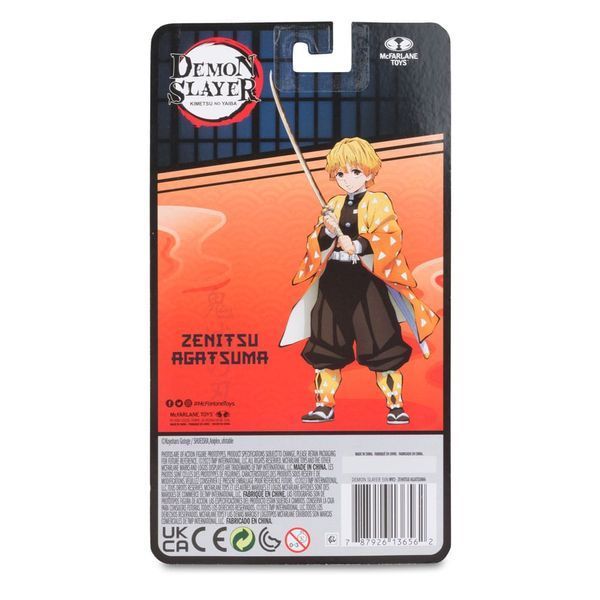 Коллекционная фигурка McFarlane Toys Demon Slayer: Kimetsu no Yaiba Action Figure Zenitsu Agatsuma 13 cm AF339 фото