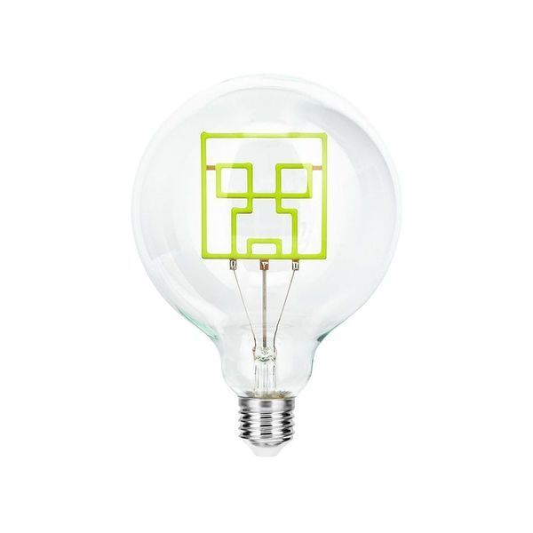 Неоновая лампа Paladone Minecraft Neon LED Bulb Creeper 18 cm lamp6334 фото