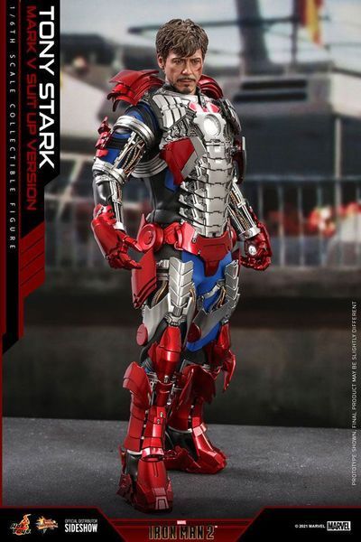 Коллекционная фигурка Железный Человек Hot Toys Iron Man 2 Movie Masterpiece Action Figure 1/6 Tony Stark (Mark V Suit Up Version) 31 cm AFHOT148 фото
