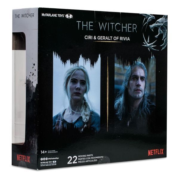 Колекційні фігурки &laquo;Відьмак&raquo; Геральт і Цірі (Netflix Сезон 3) 18 см The Witcher Action Figure Geralt and Ciri McFarlane Toys AF106 фото