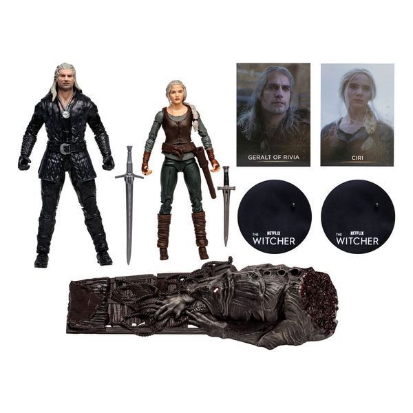 Колекційні фігурки &laquo;Відьмак&raquo; Геральт і Цірі (Netflix Сезон 3) 18 см The Witcher Action Figure Geralt and Ciri McFarlane Toys AF106 фото