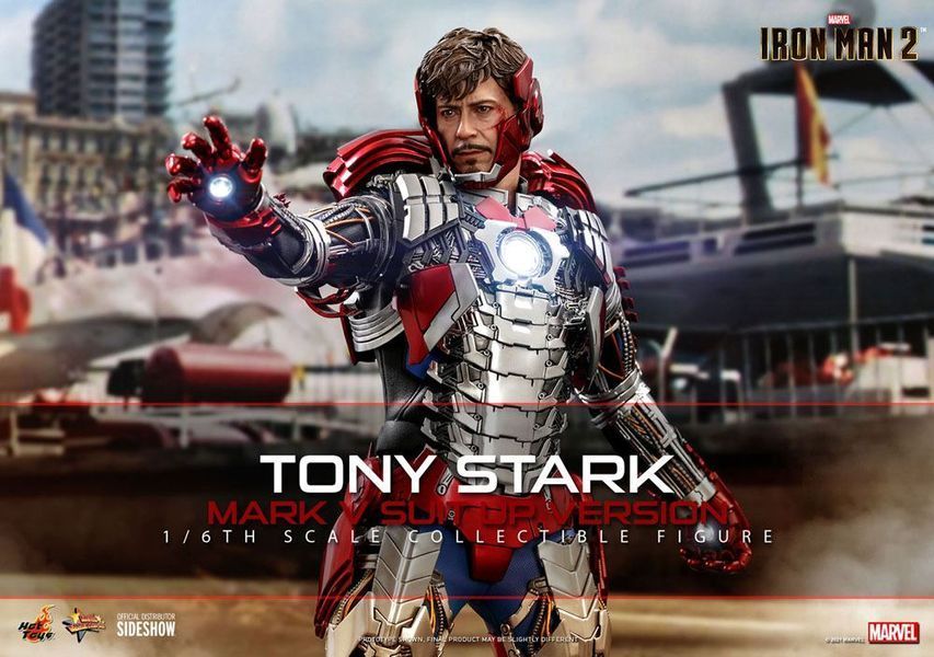 Коллекционная фигурка Железный Человек Hot Toys Iron Man 2 Movie Masterpiece Action Figure 1/6 Tony Stark (Mark V Suit Up Version) 31 cm AFHOT148 фото