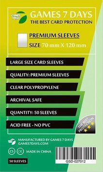 Протектори Games7Days (70 x 120 мм) Premium Large Size (50 шт) prot22 фото