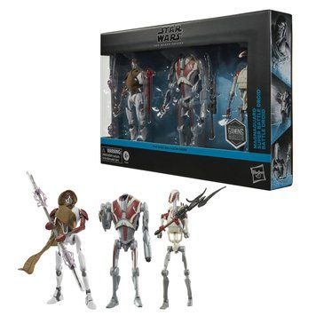 Коллекционный набор фигурок Hasbro Star Wars Jedi: Survivor &mdash; Magna Guard, Super Battle Droid & Battle Droid 15 см Black Series HASF9230 фото