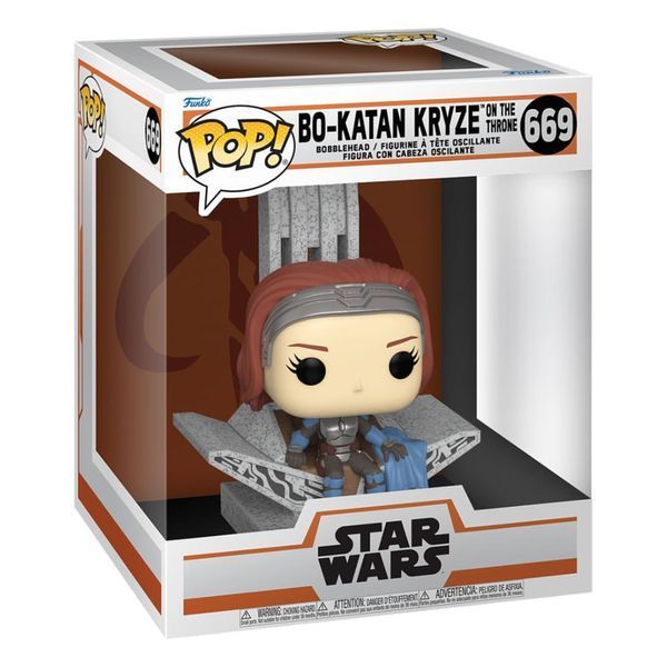 Коллекционная фигурка Funko Star Wars: The Mandalorian POP! Deluxe Vinyl Figure Bo Katan w/Throne 9 cm AF5459 фото