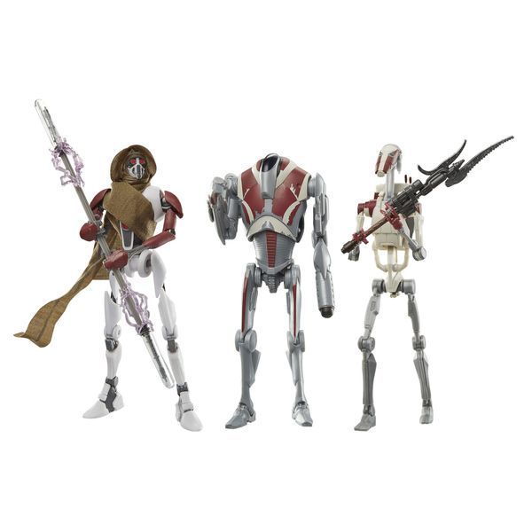 Коллекционный набор фигурок Hasbro Star Wars Jedi: Survivor &mdash; Magna Guard, Super Battle Droid & Battle Droid 15 см Black Series HASF9230 фото