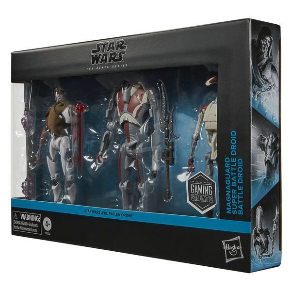 Коллекционный набор фигурок Hasbro Star Wars Jedi: Survivor &mdash; Magna Guard, Super Battle Droid & Battle Droid 15 см Black Series HASF9230 фото