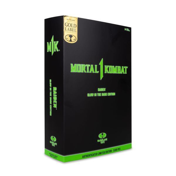 Коллекционная фигурка McFarlane Toys Mortal Kombat Glow in the Dark Edition &mdash; Raiden Gold Label 18 см MCF11096 фото