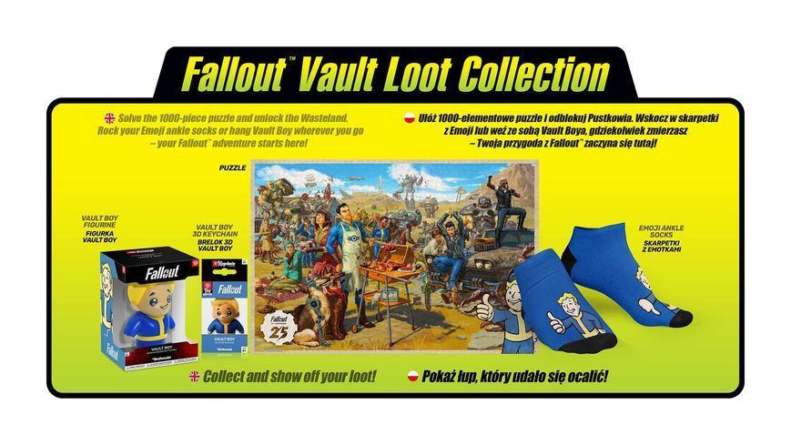 Подарочный набор Good Loot Fallout: Vault Loot Collection (Пазл 1000 элементов, фигурка, брелок, носки) GOLO-25061 фото