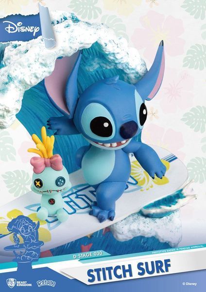 Колекційна фігурка Beast Kingdom Toys Disney Summer Series D-Stage PVC Diorama Stitch Surf 15 cm AF346 фото