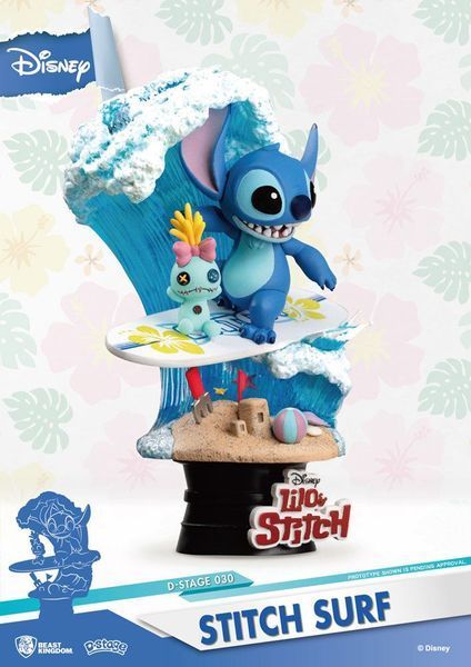 Колекційна фігурка Beast Kingdom Toys Disney Summer Series D-Stage PVC Diorama Stitch Surf 15 cm AF346 фото