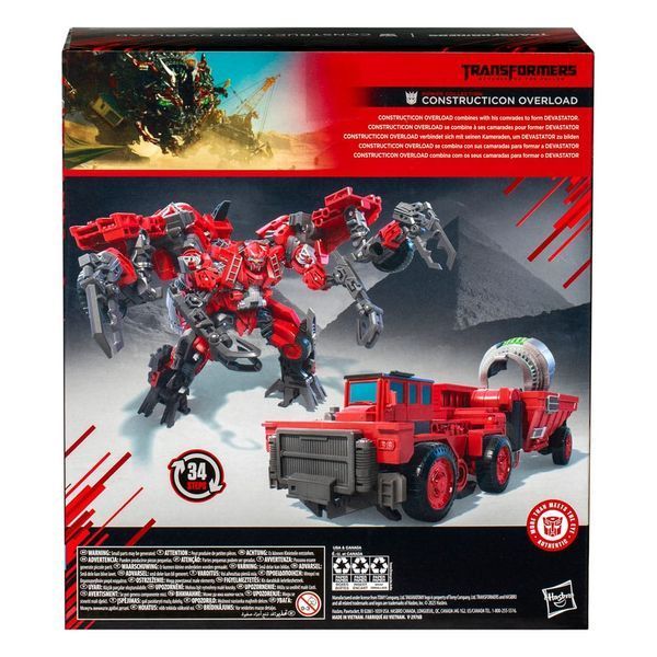 Екшн-фігурка Hasbro Трансформери Transformers: Revenge of the Fallen Studio Series Leader Class Action Figure Power Collection Constructicon Overload 22 cm AF396 фото