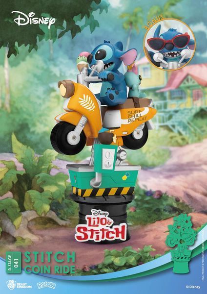 Колекційна фігурка Beast Kingdom Disney D-Stage PVC Diorama Stitch Coin Ride 16 cm AF347 фото