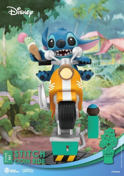 Колекційна фігурка Beast Kingdom Disney D-Stage PVC Diorama Stitch Coin Ride 16 cm AF347 фото