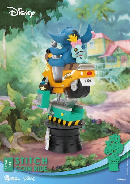 Колекційна фігурка Beast Kingdom Disney D-Stage PVC Diorama Stitch Coin Ride 16 cm AF347 фото