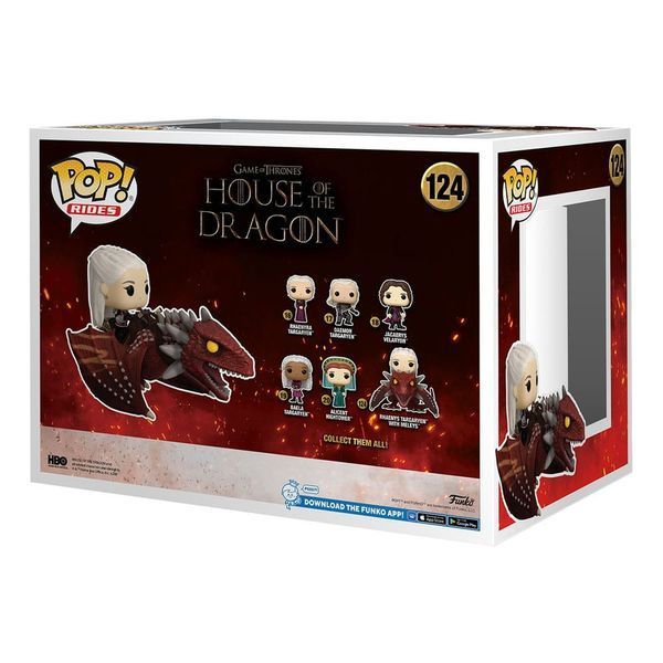 Коллекционная фигурка Funko House of the Dragon POP! Rides Deluxe Vinyl Rhaenys Targaryen with Meleys 9 cm AF7191 фото