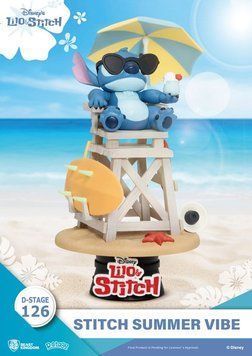 Колекційна фігурка Beast Kingdom Disney D-Stage PVC Diorama Stitch Summer Vibe 16 cm AF348 фото