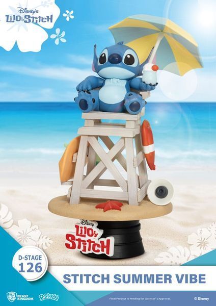 Колекційна фігурка Beast Kingdom Disney D-Stage PVC Diorama Stitch Summer Vibe 16 cm AF348 фото