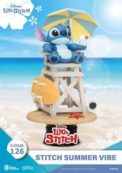 Колекційна фігурка Beast Kingdom Disney D-Stage PVC Diorama Stitch Summer Vibe 16 cm AF348 фото