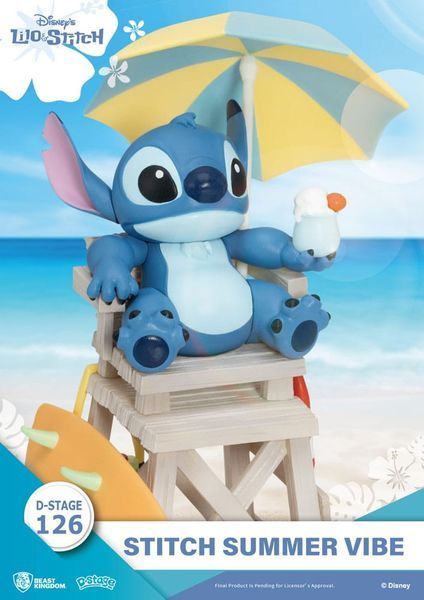 Колекційна фігурка Beast Kingdom Disney D-Stage PVC Diorama Stitch Summer Vibe 16 cm AF348 фото