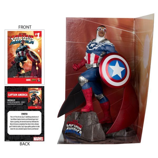 Колекційна статуетка McFarlane Toys Marvel Collection PVC Statue &mdash; Captain America (All-New Captain America #1) 17 см MCF14807 фото