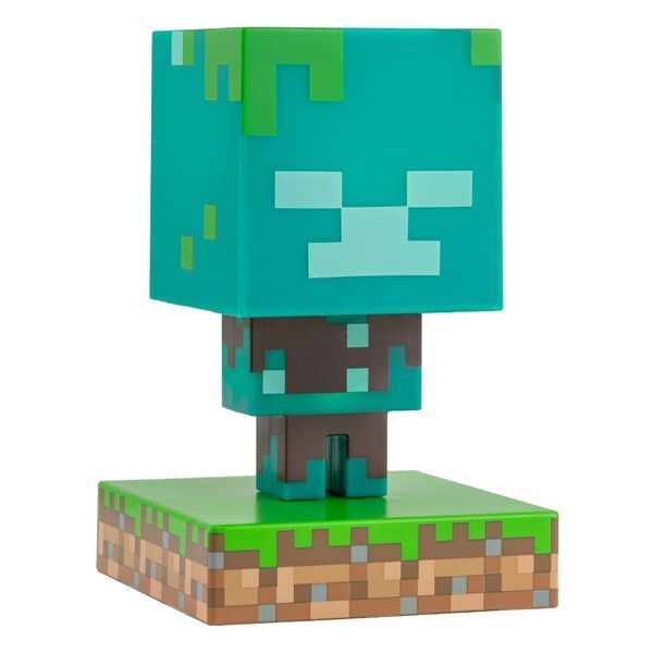 Лампа Paladone Minecraft Icon Light Drowned Zombie 11 cm lamp7341 фото