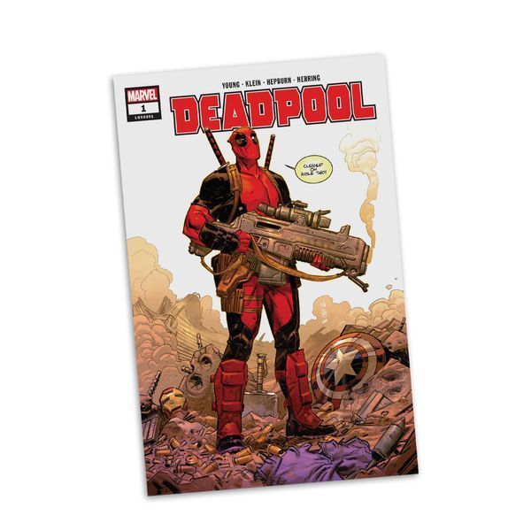 Колекційна статуетка McFarlane Toys Marvel Collection PVC Statue &mdash; Deadpool (Deadpool #1) Grey Suit Chase Edition 27 см MCF14817 фото