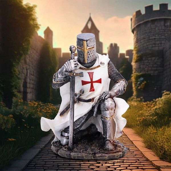 Декоративна статуетка фігурка лицаря-тамплієра &laquo;Схиливши коліно&raquo; (Take The Knee) 17 см D6962A25 фото