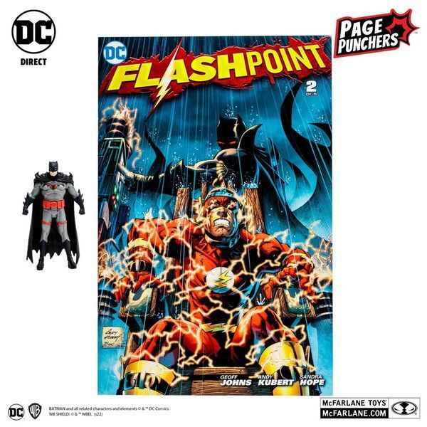Колекційна фігурка Бетмен DC Direct Page Punchers Фігурка Batman (Flashpoint) 8 см McFarlane Toys AF113 фото