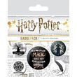 Набір значків бейджів Гаррі Поттер Harry Potter Pin-Back Buttons 5-Pack Symbols