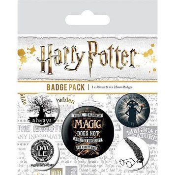 Набір значків бейджів Гаррі Поттер Harry Potter Pin-Back Buttons 5-Pack Symbols bdg007 фото