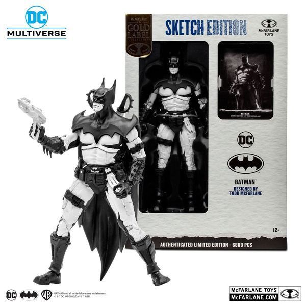 Колекційна фігурка Бетмен DC Multiverse Action Figure Batman by Todd McFarlane Sketch Edition (Gold Label) 18 см McFarlane Toys AF114 фото