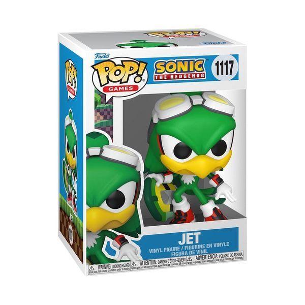 Колекційна фігурка Funko Sonic the Hedgehog POP! Games Vinyl Figure Jet the Hawk w/Board 9 cm AF1052 фото