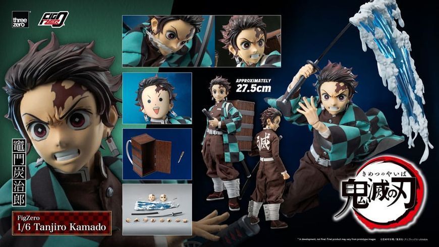 Колекційна фігурка ThreeZero Demon Slayer: Kimetsu no Yaiba FigZero Action Figure 1/6 Tanjiro Kamado 27 cm AF316 фото