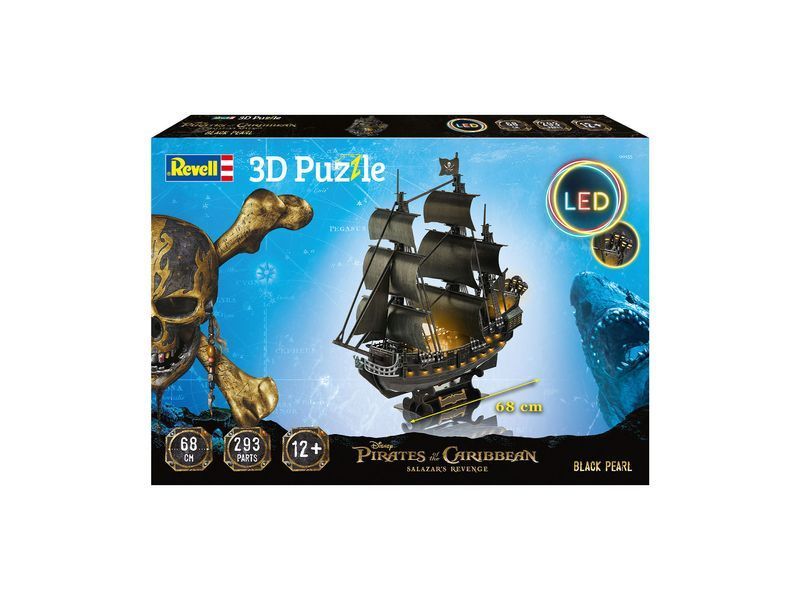 3D Пазл Revell Чорна Перлина Black Pearl LED Edition з підсвіткою ЛЕД  puzz12 фото