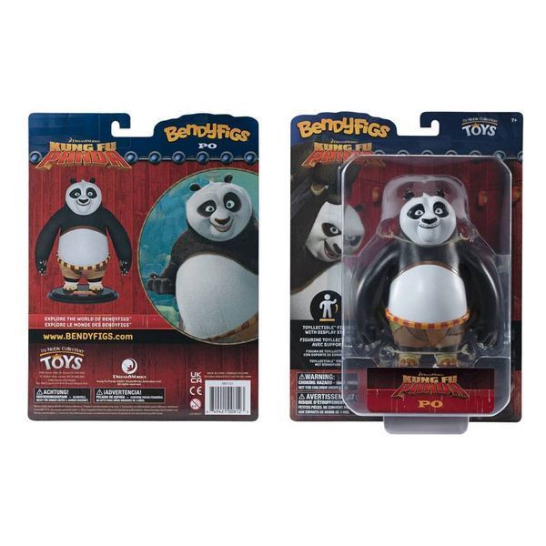 Колекційна фігурка Kung Fu Panda Bendyfigs Bendable Figure Po Ping Noble Collection 15 cm  AF156 фото