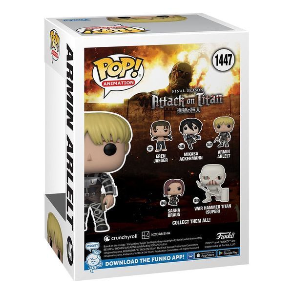 Коллекционная фигурка Funko Attack on Titan POP! Анимация Vinyl Figures Armin Arlert 9 cm mf146 фото