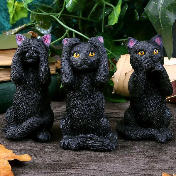 Декоративна статуетка фігурка &laquo;Три мудрі котики&raquo; (Three Wise Felines) Nemesis Now 8,5 см U4802P9 фото