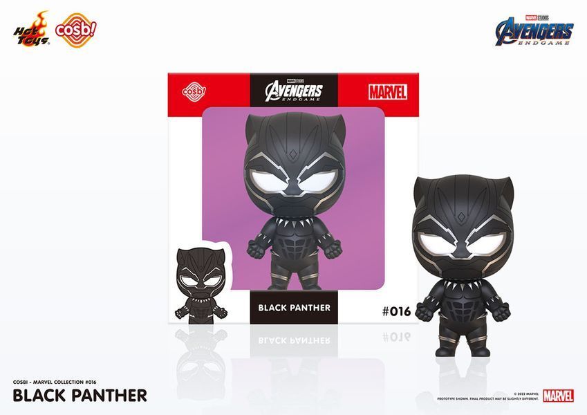 Коллекционная мини-фигурка Marvel Черная Пантера Avengers: Endgame Cosbi Mini Figure Black Panther 8 cm Hot Toys mf118 фото