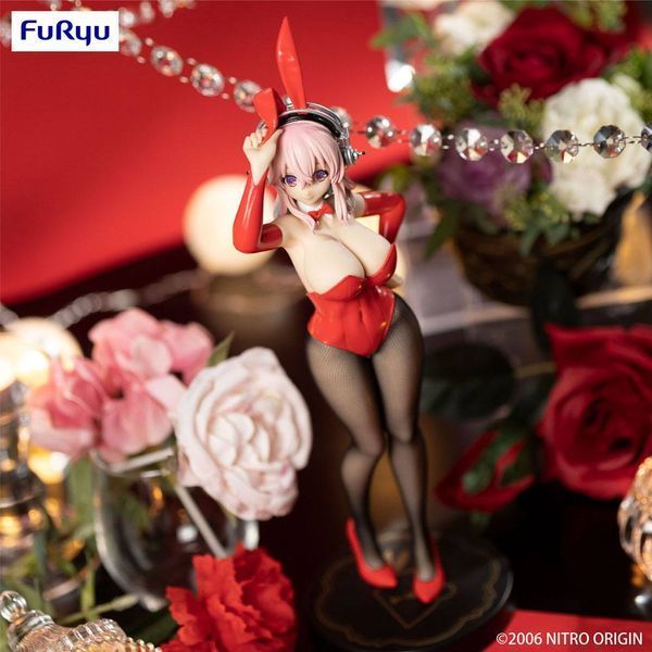 Коллекционная фигурка Furyu Super Sonico BiCute Bunnies PVC Statue Super Sonico Red Ver. 28 cm AF203 фото