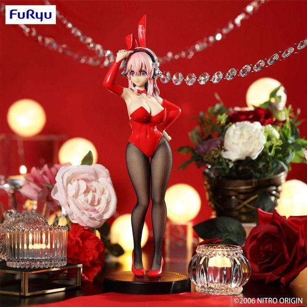 Коллекционная фигурка Furyu Super Sonico BiCute Bunnies PVC Statue Super Sonico Red Ver. 28 cm AF203 фото