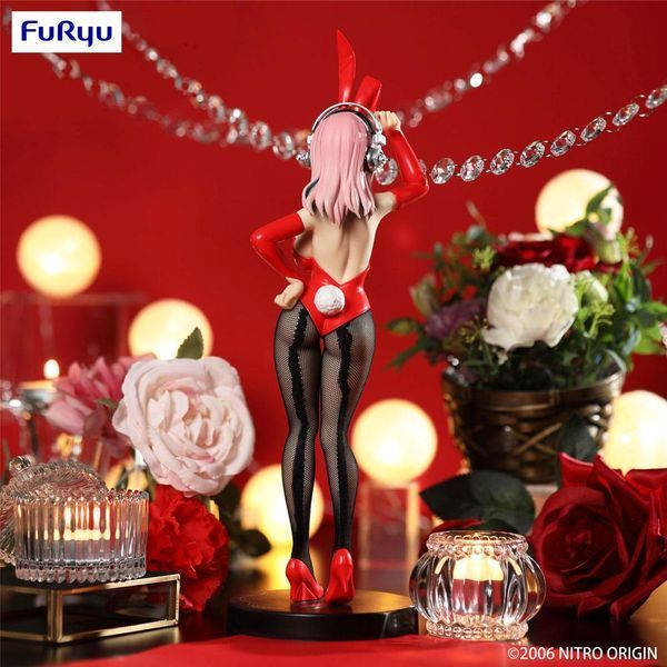 Коллекционная фигурка Furyu Super Sonico BiCute Bunnies PVC Statue Super Sonico Red Ver. 28 cm AF203 фото