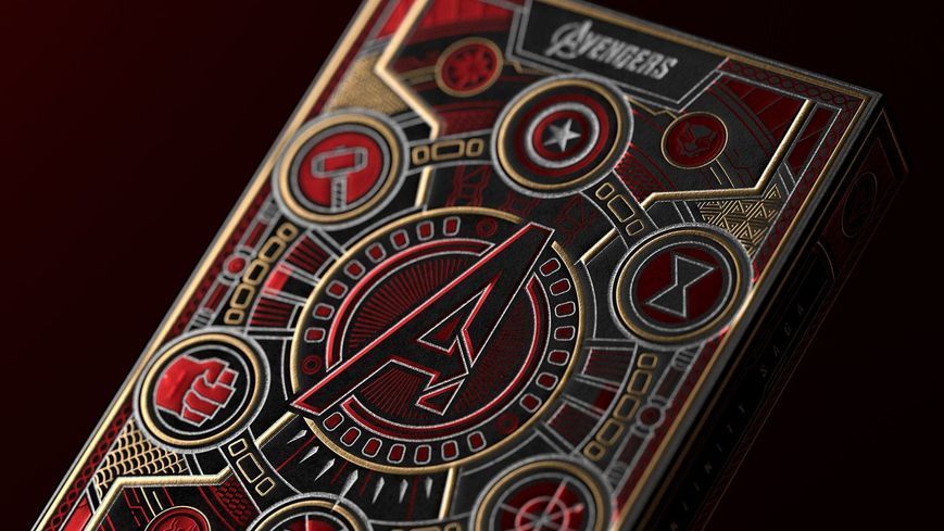 Гральні карти Theory11 Avengers: The Infinity Saga Playing Cards Red (52 шт.) T11-AVENGERS-DECK-RED фото