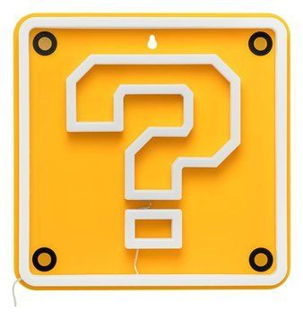 Світильник Paladone Super Mario LED Neon Wall Lamp Question Block 24 x 24 см PP14712NNVN фото