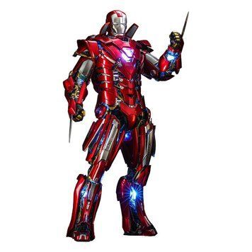 Колекційна фігурка Hot Toys Iron Man 3 Movie Masterpiece Action Figure 1/6 Silver Centurion (Armor Suit Up Version) 32 cm AFHOT149 фото