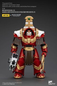 Коллекционная фигурка Joy Toy Warhammer The Horus Heresy Action Figure 1/18 Thousand Sons Sekhmet Terminator Cabal Sekhmet with Combi-Bolter and Achea Force Weapon 14 cm AF7349 фото