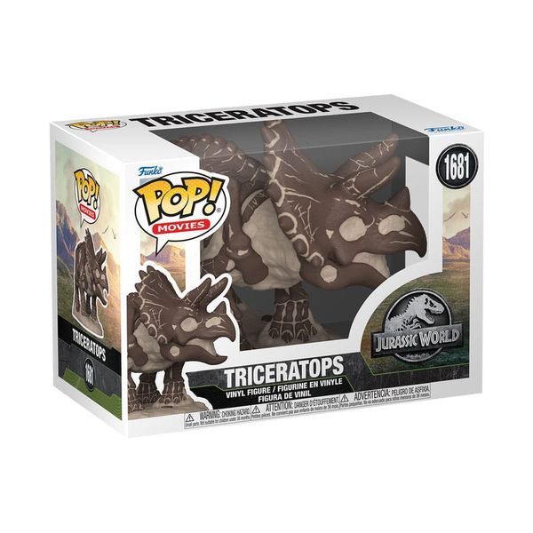 Коллекционная фигурка Funko Jurassic Park Fossil POP! Movies Vinyl Figure Triceratops 9 cm AF365 фото