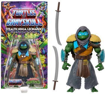 Коллекционная фигурка Mattel MOTU x TMNT: Turtles of Grayskull Action Figure Stealth Armor Leonardo 14 cm AF0324 фото