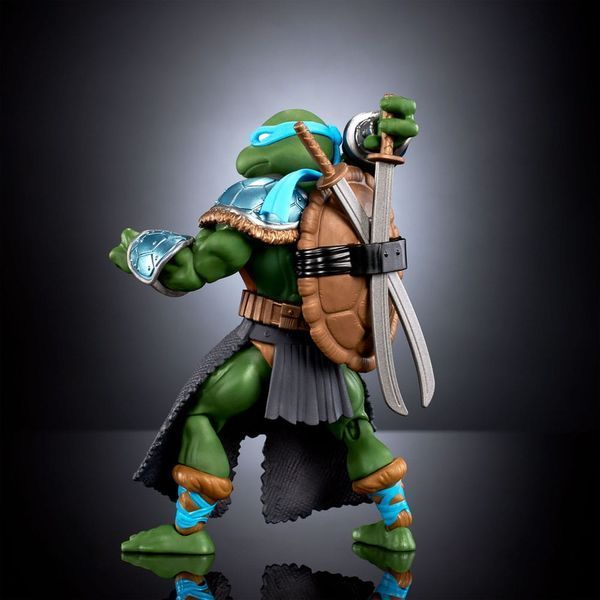 Коллекционная фигурка Mattel MOTU x TMNT: Turtles of Grayskull Action Figure Stealth Armor Leonardo 14 cm AF0324 фото